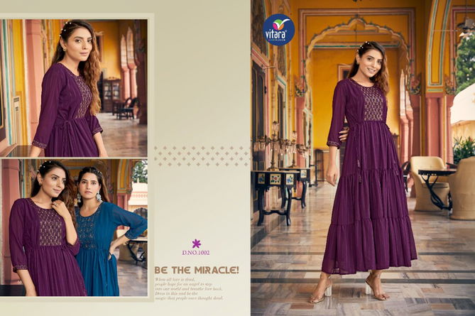 Vitara Occasion Pattern Fancy Long Designer Wholesale Kurti Collection